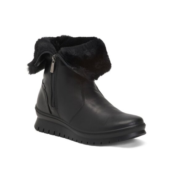IGI&CO Black Made In Italy Leather Comfort Booties